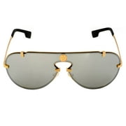 Versace Light Gray Mirrored Silver Pilot Men's Sunglasses VE2243 10026G 43